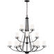 Robie 12 Light 40 inch Midnight Black Chandelier Ceiling Light