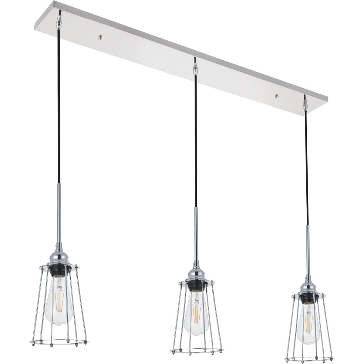 Auspice 3 Light 38 inch Chrome Pendant Ceiling Light