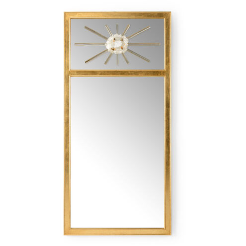 Chelsea House 62 X 30 inch Antique/Clear/Beveled/Natural Gold Wall Mirror
