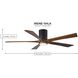 Atlas Irene-5HLK 60 inch Polished Chrome with Matte White Blades Ceiling Fan, Flush Mounted