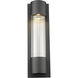 Striate Outdoor Wall Light in Black