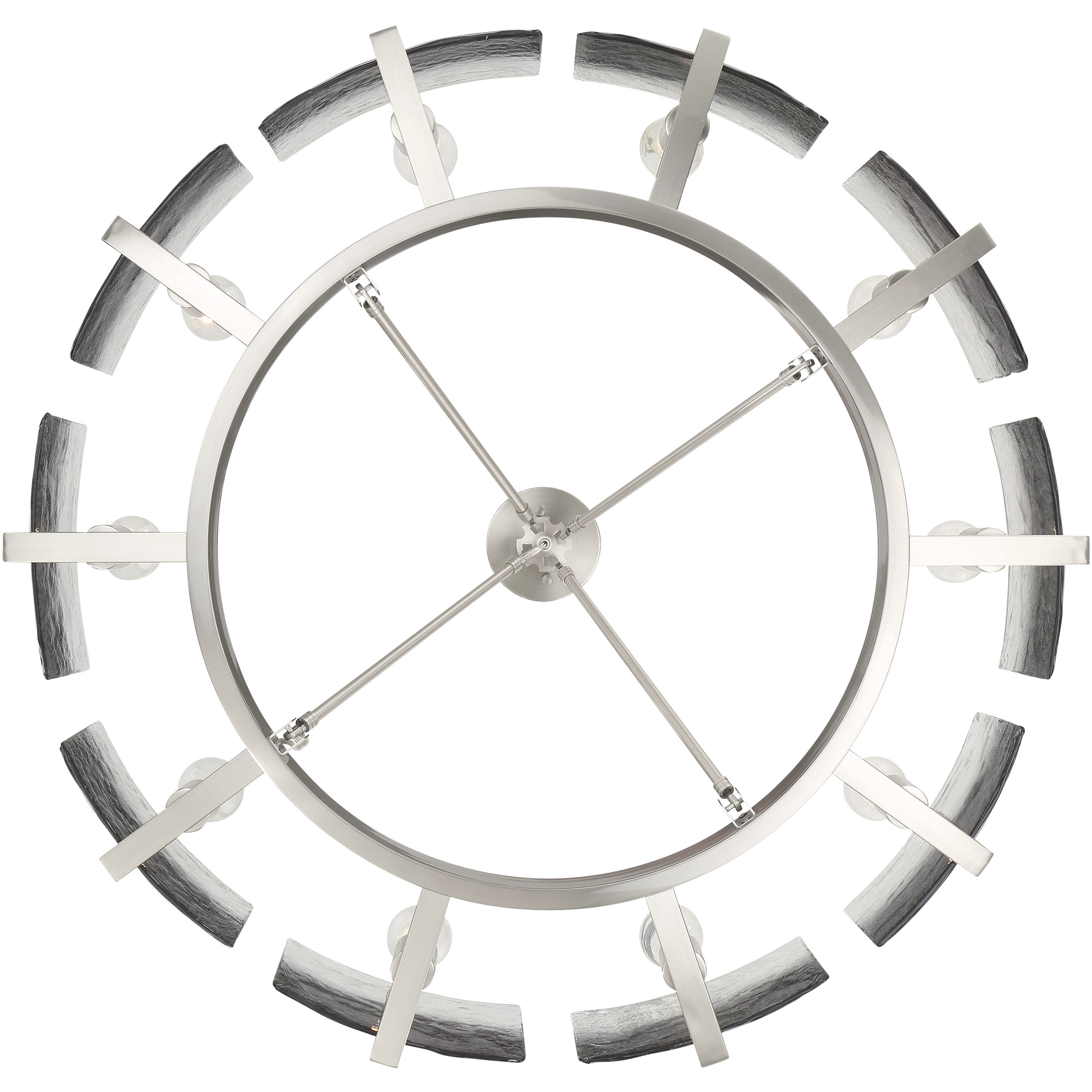 Aenon 10 Light 36 inch Pewter Semi-Flush Mount Ceiling Light