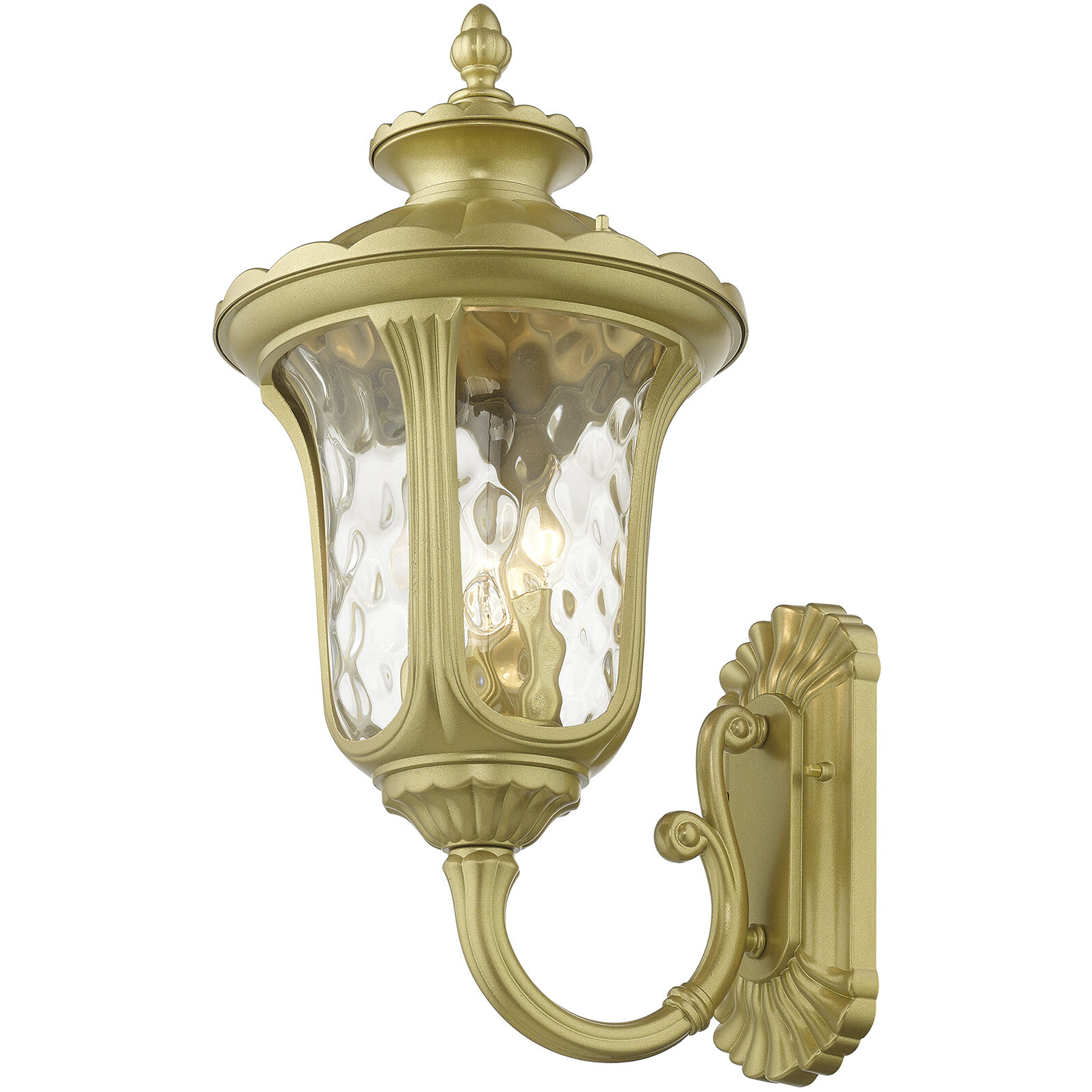 Oxford 3 Light 22 inch Soft Gold Outdoor Wall Lantern, Large