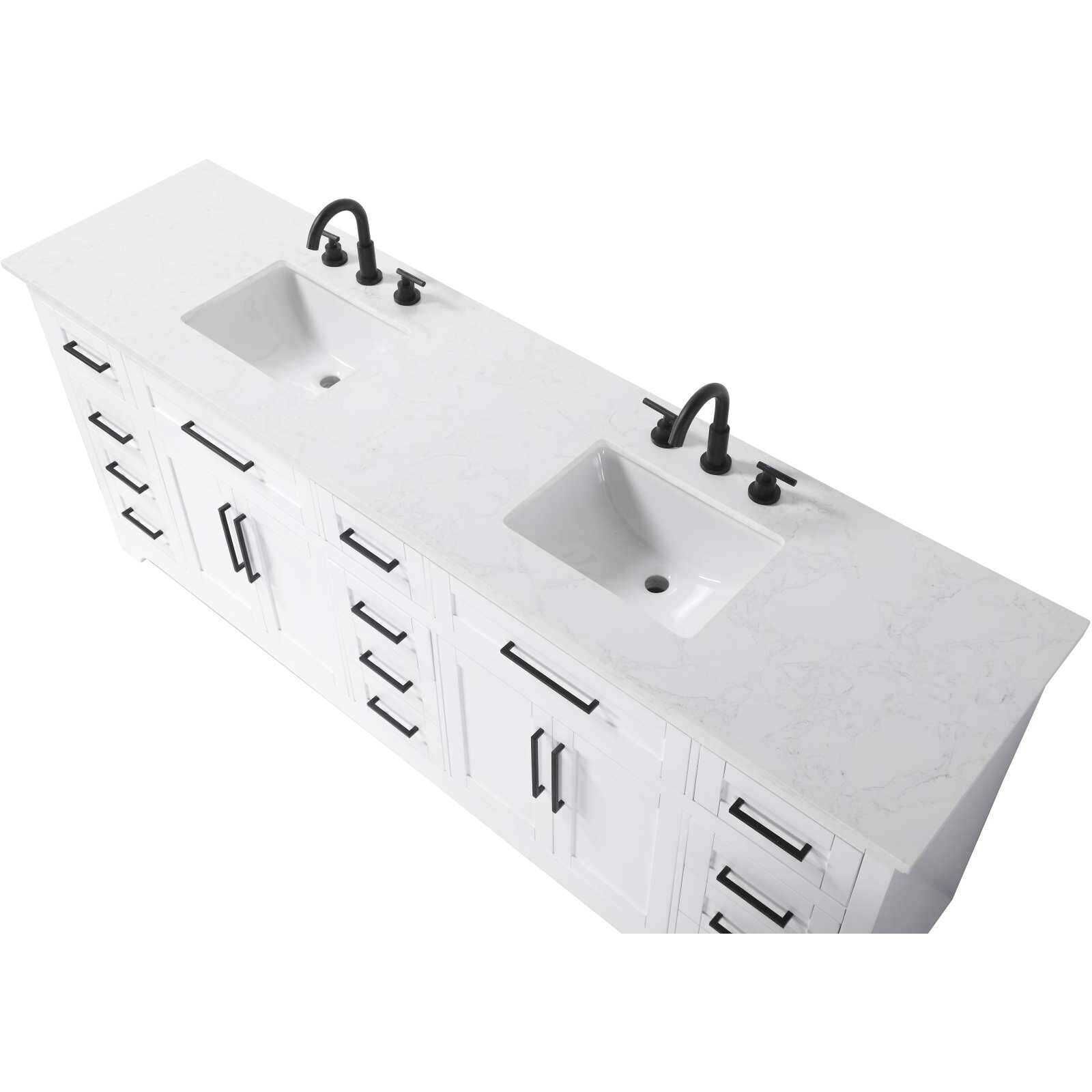 Remington 84 X 35 inch White Bathroom Vanity Cabinet