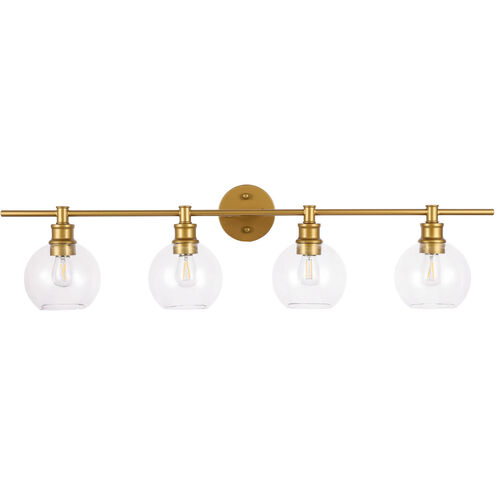Syracuse 4 Light 38 inch Brass Wall sconce Wall Light