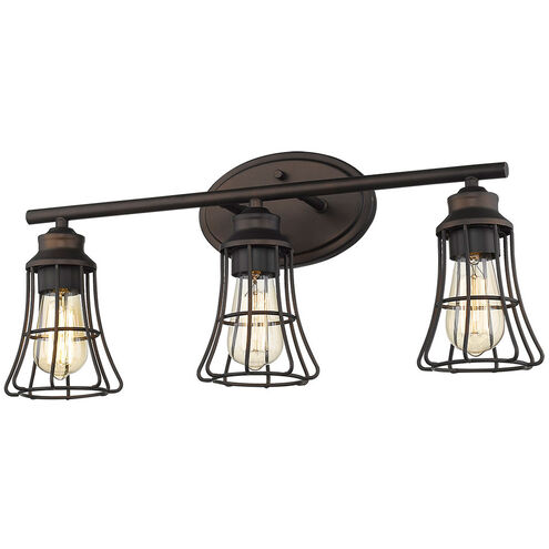Piers 3 Light 23 inch Oil-Rubbed Bronze Vanity Light Wall Light