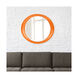 Ellipse 39 X 35 inch Glossy Orange Wall Mirror