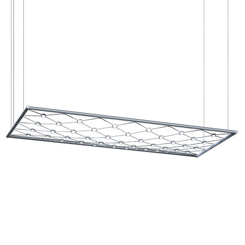 Constellation Galaxy Matrix LED 74 inch Bright Satin Aluminum Pendant Ceiling Light