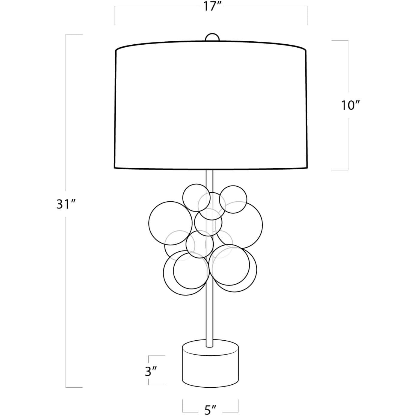 Bubbles 31 inch 100.00 watt Clear Table Lamp Portable Light