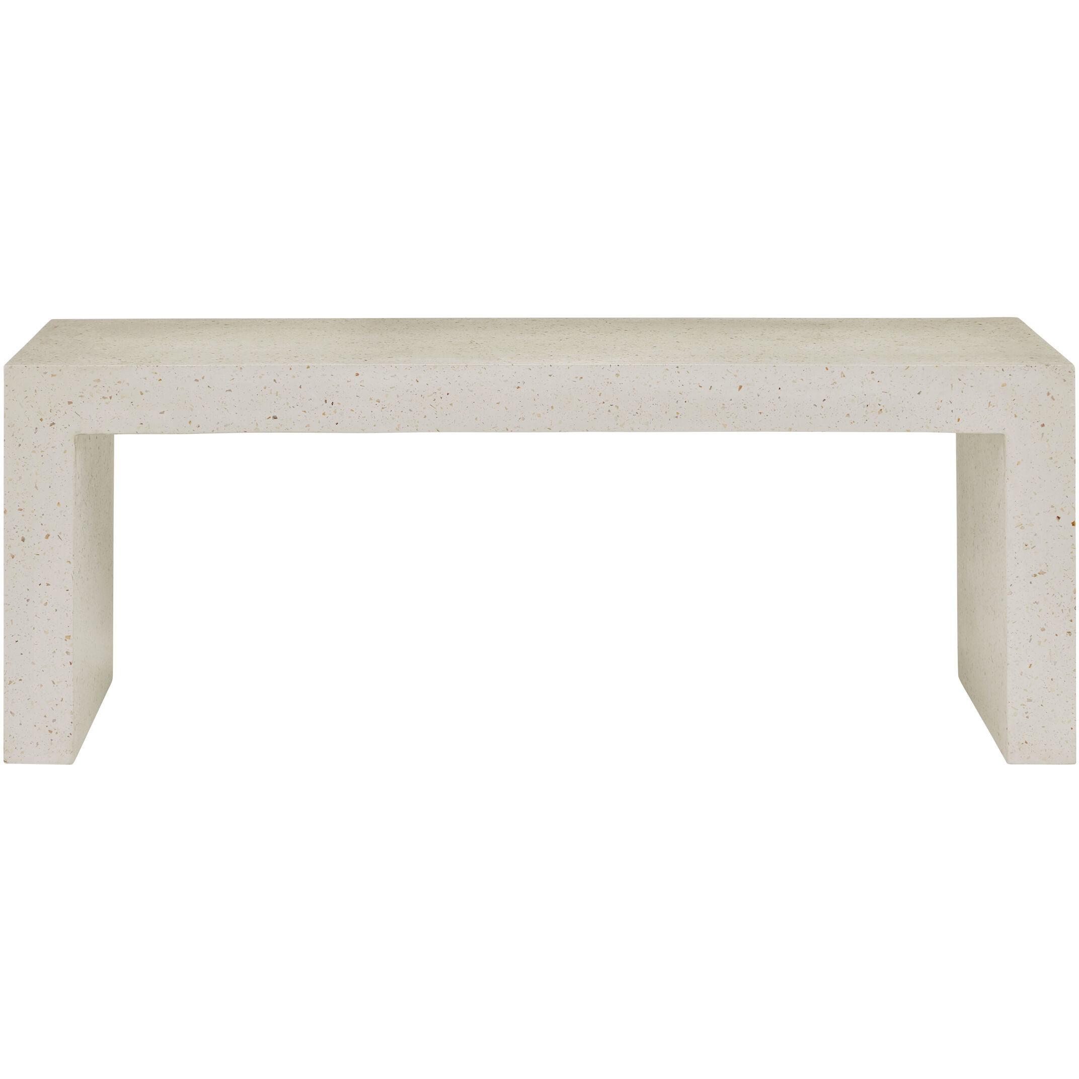 Carson Ivory Terrazzo Indoor/Outdoor Bench