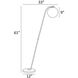 Roden 61 inch 25.00 watt Black Floor Lamp Portable Light in Brushed Nickel / Smoke