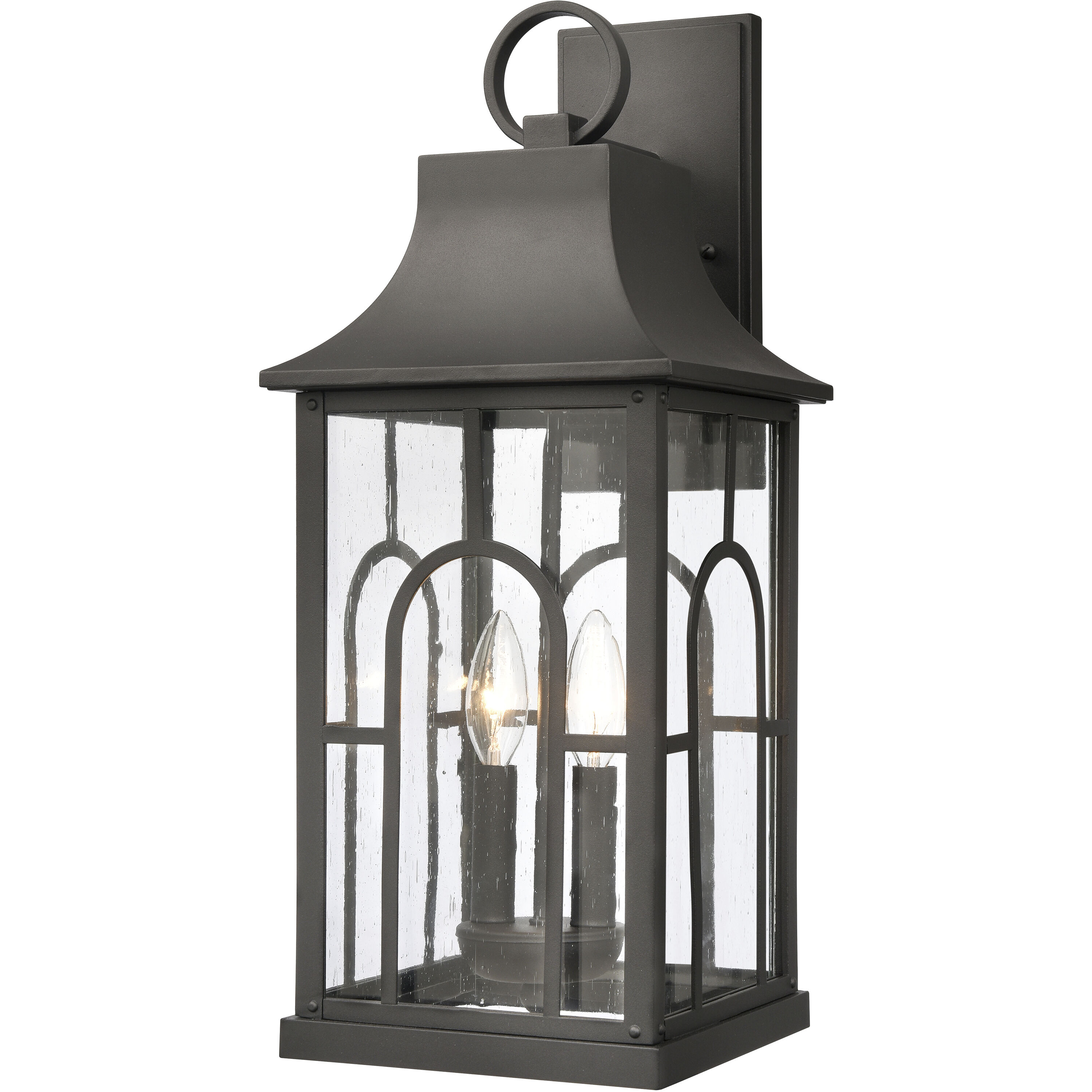 Triumph 2 Light 21 inch Textured Black Outdoor Wall Sconce