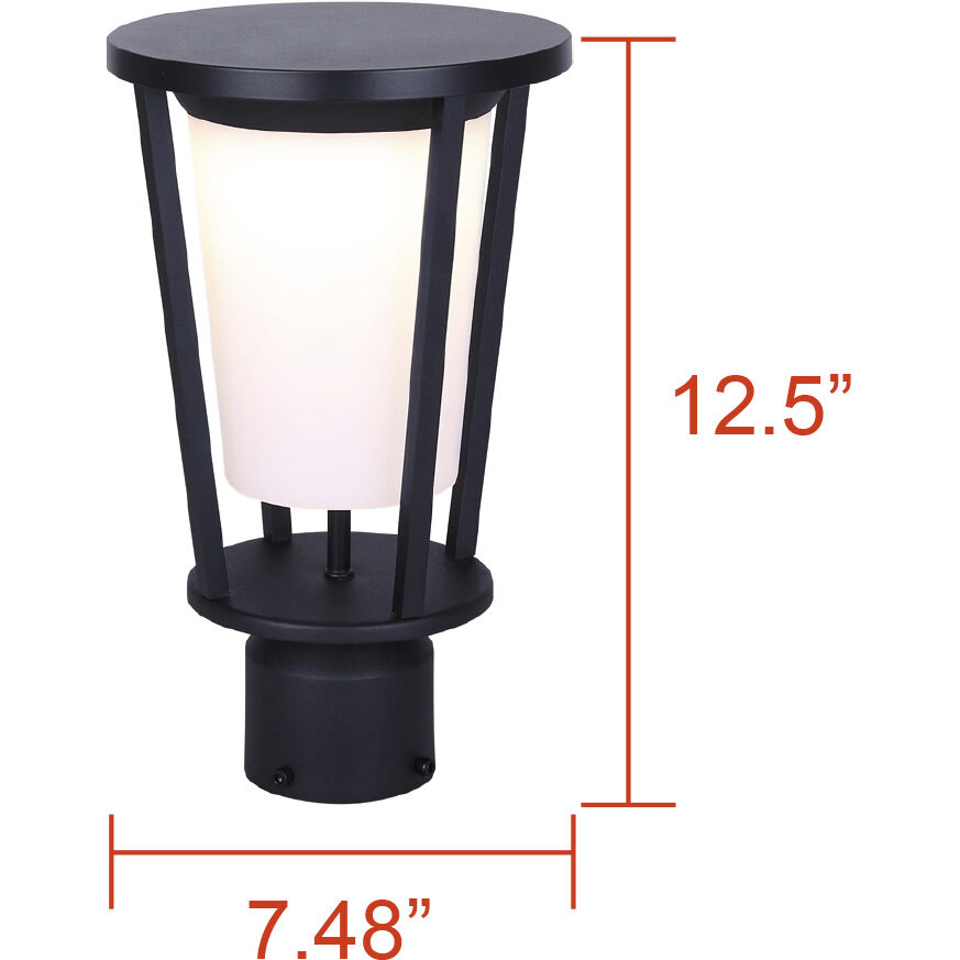 Vero LED 7.5 inch Black Outdoor Lantern