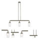 Franklin Restoration Dover LED 37 inch Brushed Satin Nickel Island Light Ceiling Light in Seedy Glass, Franklin Restoration