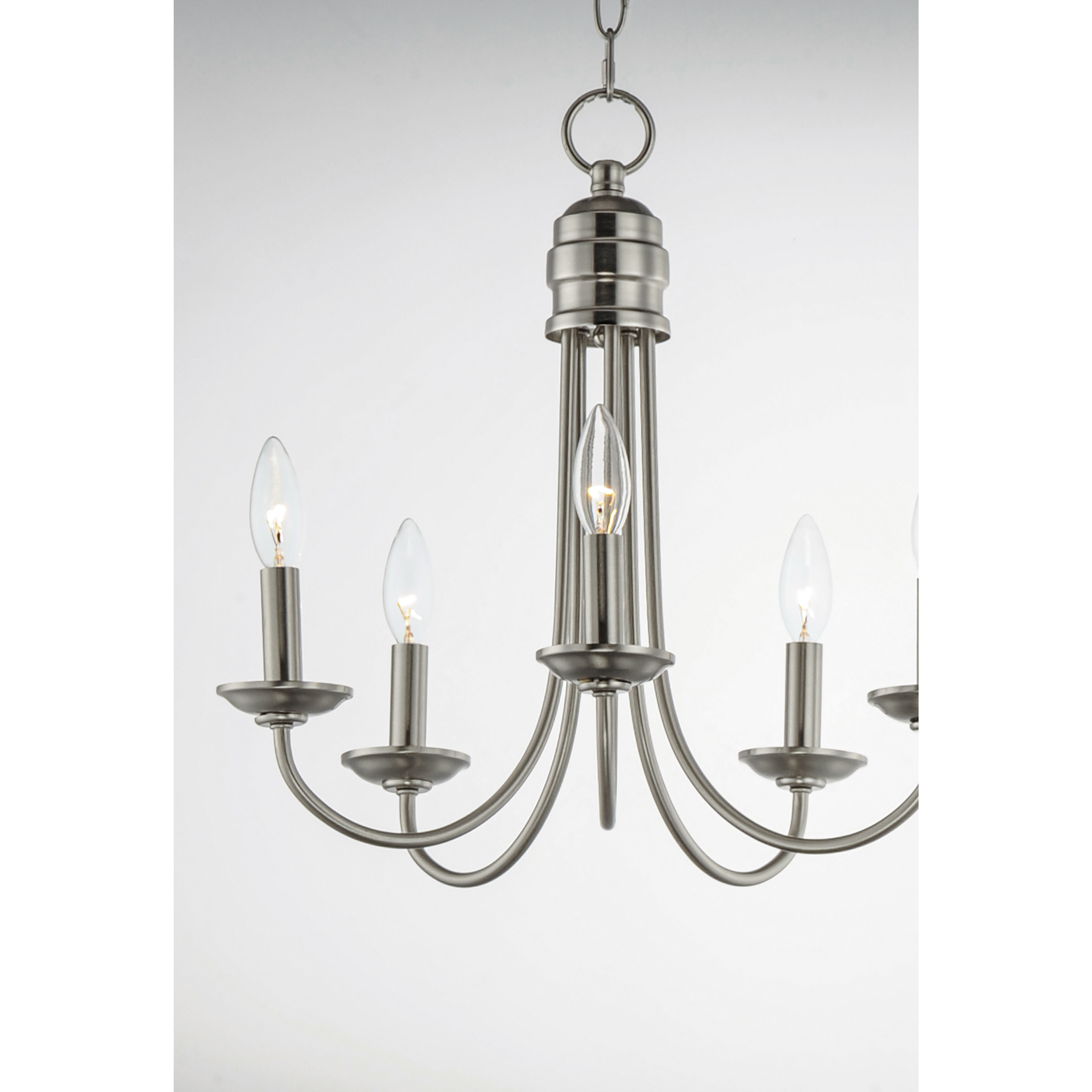 Logan 5 Light 21 inch Satin Nickel Multi-Light Pendant Ceiling Light