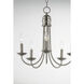Logan 5 Light 21 inch Satin Nickel Multi-Light Pendant Ceiling Light