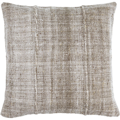 Mudcloth 20 X 20 inch Khaki/Grey/Ash/Light Silver Accent Pillow