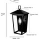 Munger 1 Light 11 inch Powder Coated Black Outdoor Wall Sconce