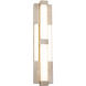 Conan LED 4 inch Beige Travertine and Aged Brass ADA Wall Sconce Wall Light