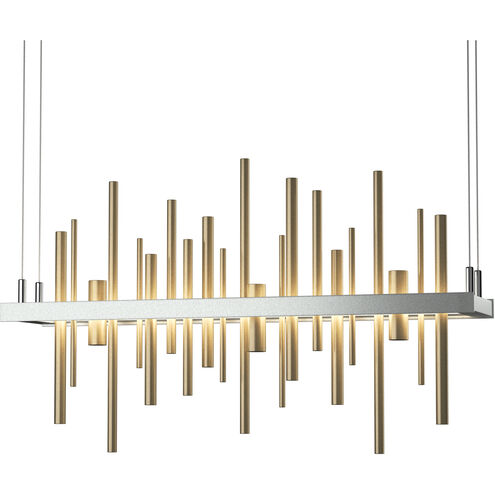 Cityscape LED 25.5 inch Vintage Platinum and Soft Gold Pendant Ceiling Light in Vintage Platinum/Soft Gold