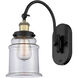 Franklin Restoration Canton LED 7 inch Black Antique Brass Sconce Wall Light
