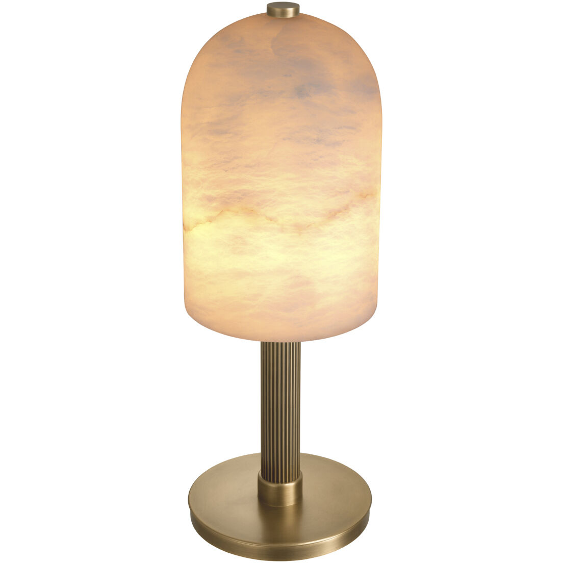 Kayla 24.21 inch 8 watt Antique Brass with Alabaster Table Lamp Portable Light