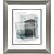 Up the Ladder Teal and Gray and Black and Multi Framed Art
