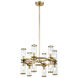 Revolve 12 Light 18.63 inch Natural Brass Chandelier Ceiling Light