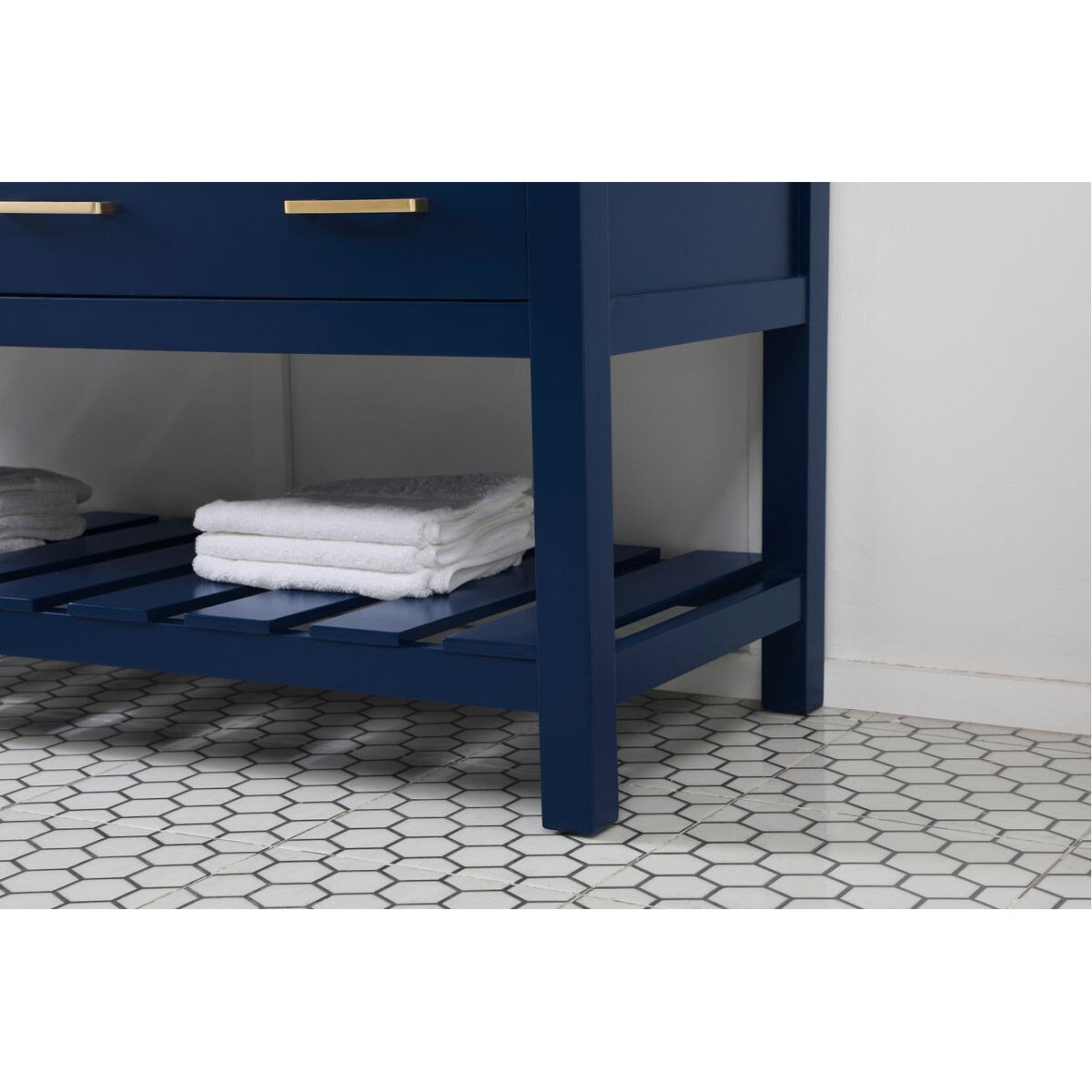 Clement 60 X 22 X 34.13 inch Blue Bathroom Vanity Cabinet