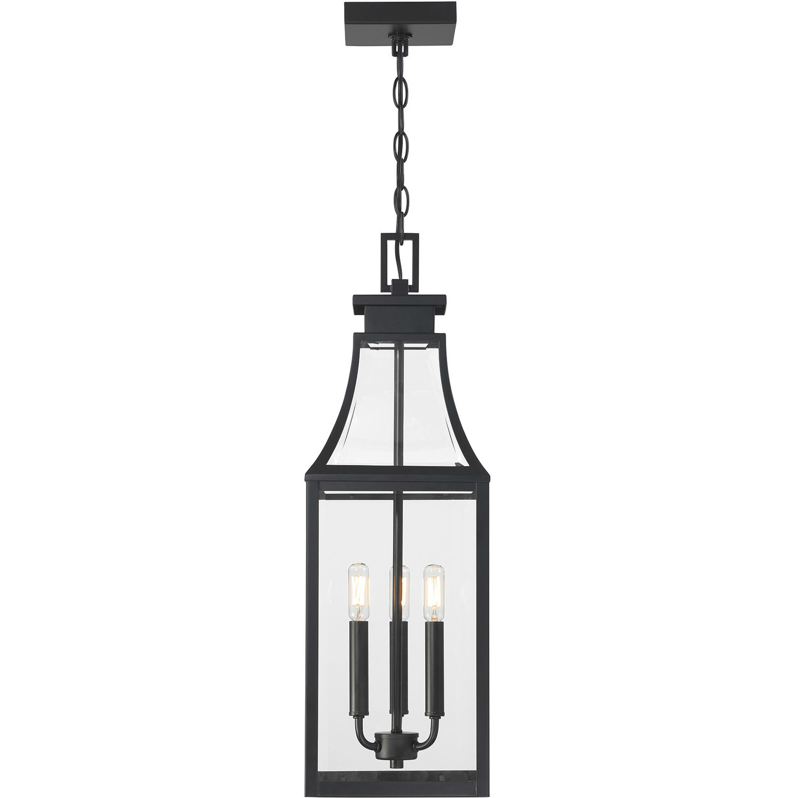 Emery 3 Light 8.25 inch Matte Black Outdoor Hanging Lantern