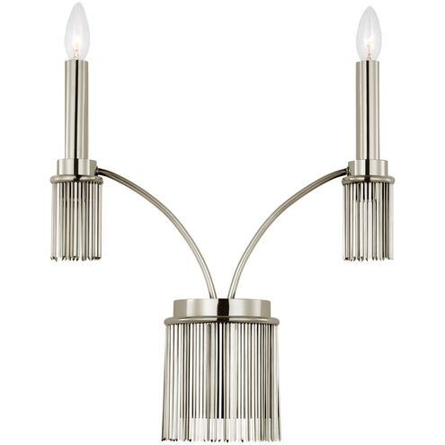 Fisher Weisman Sutton LED 17.75 inch Polished Nickel Double Sconce Wall Light