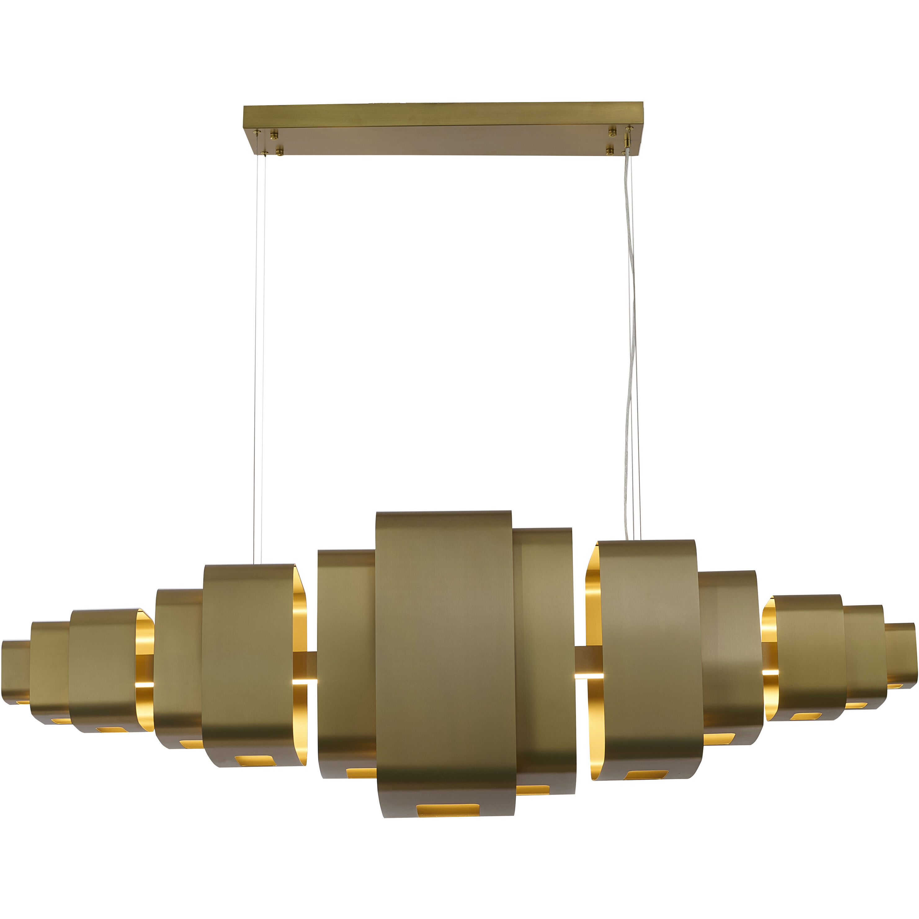 Canada LED 19.6 inch Satin Brass Chandelier Ceiling Light