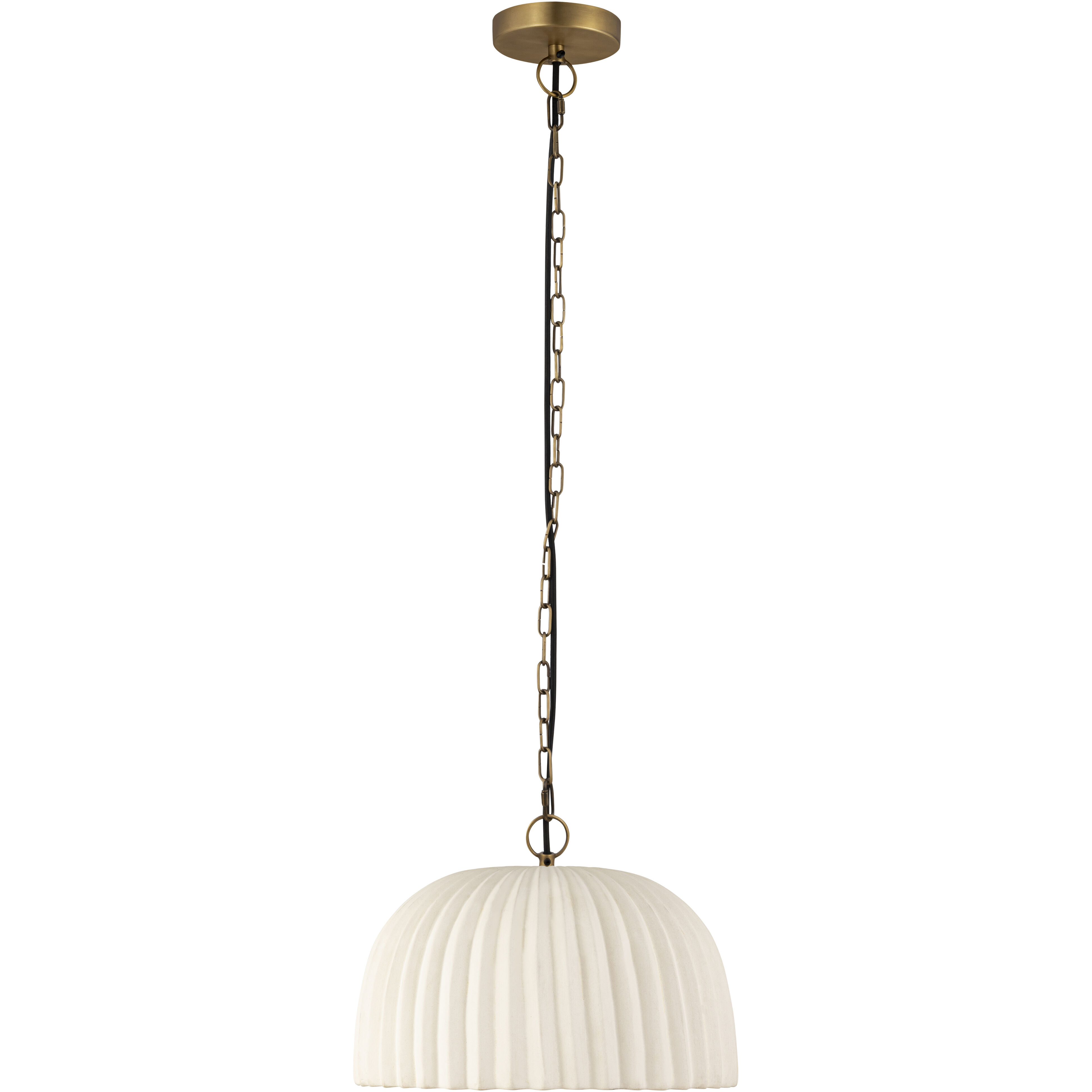 Audrey 1 Light 15 inch Antique Brass Pendant Ceiling Light