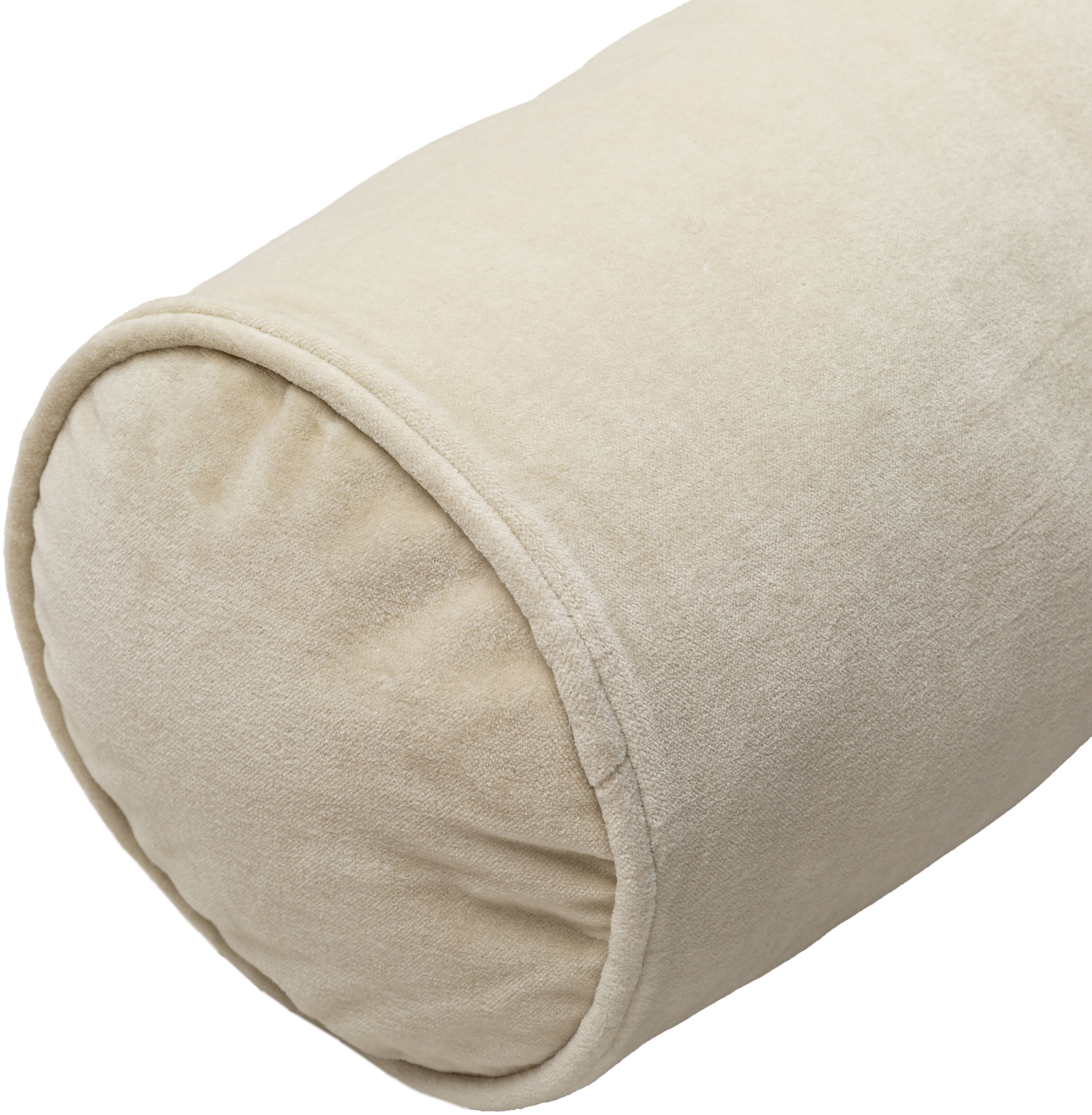 Cotton Velvet 21 inch Oatmeal Pillow Kit, Bolster