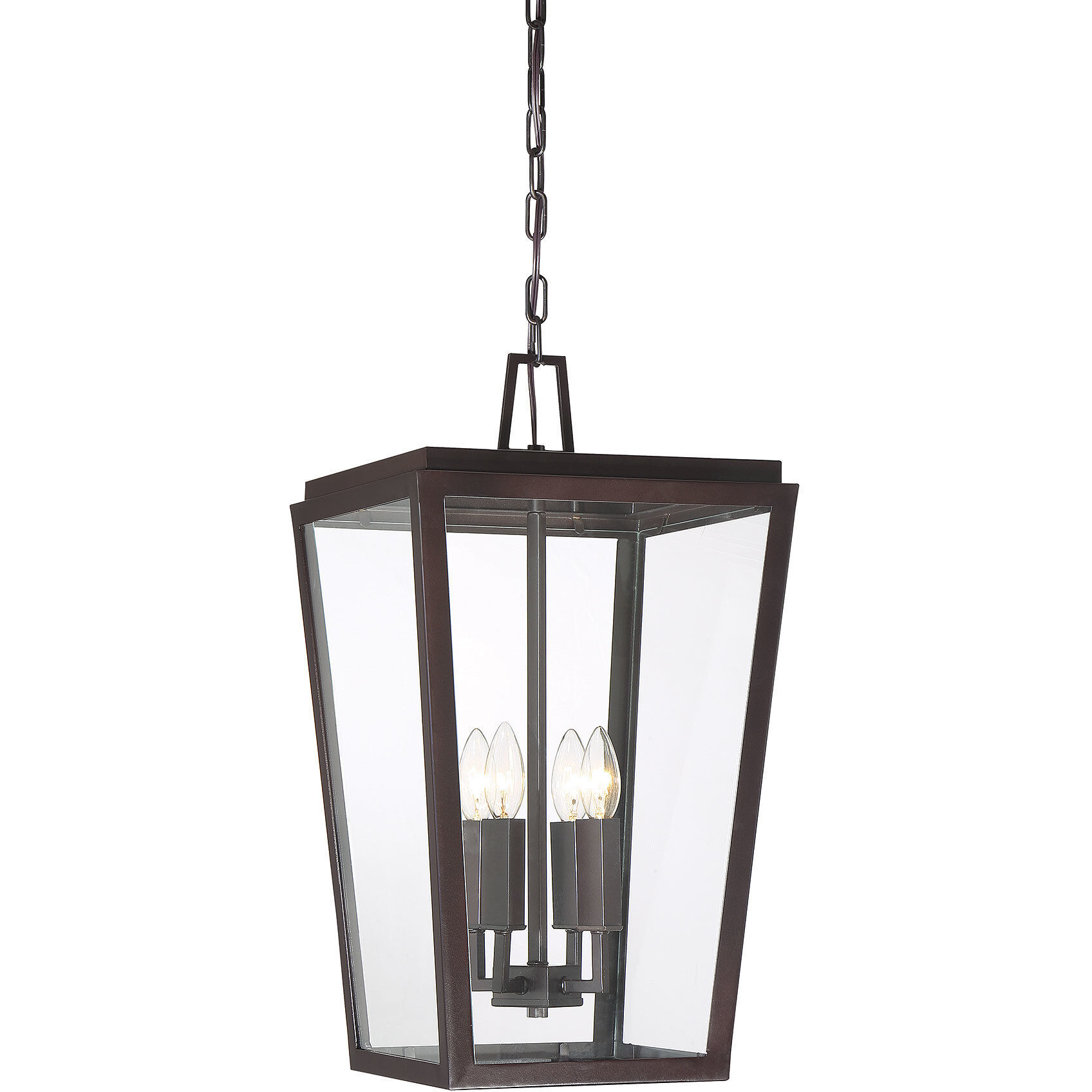 Milton 4 Light 12 inch English Bronze Outdoor Hanging Lantern