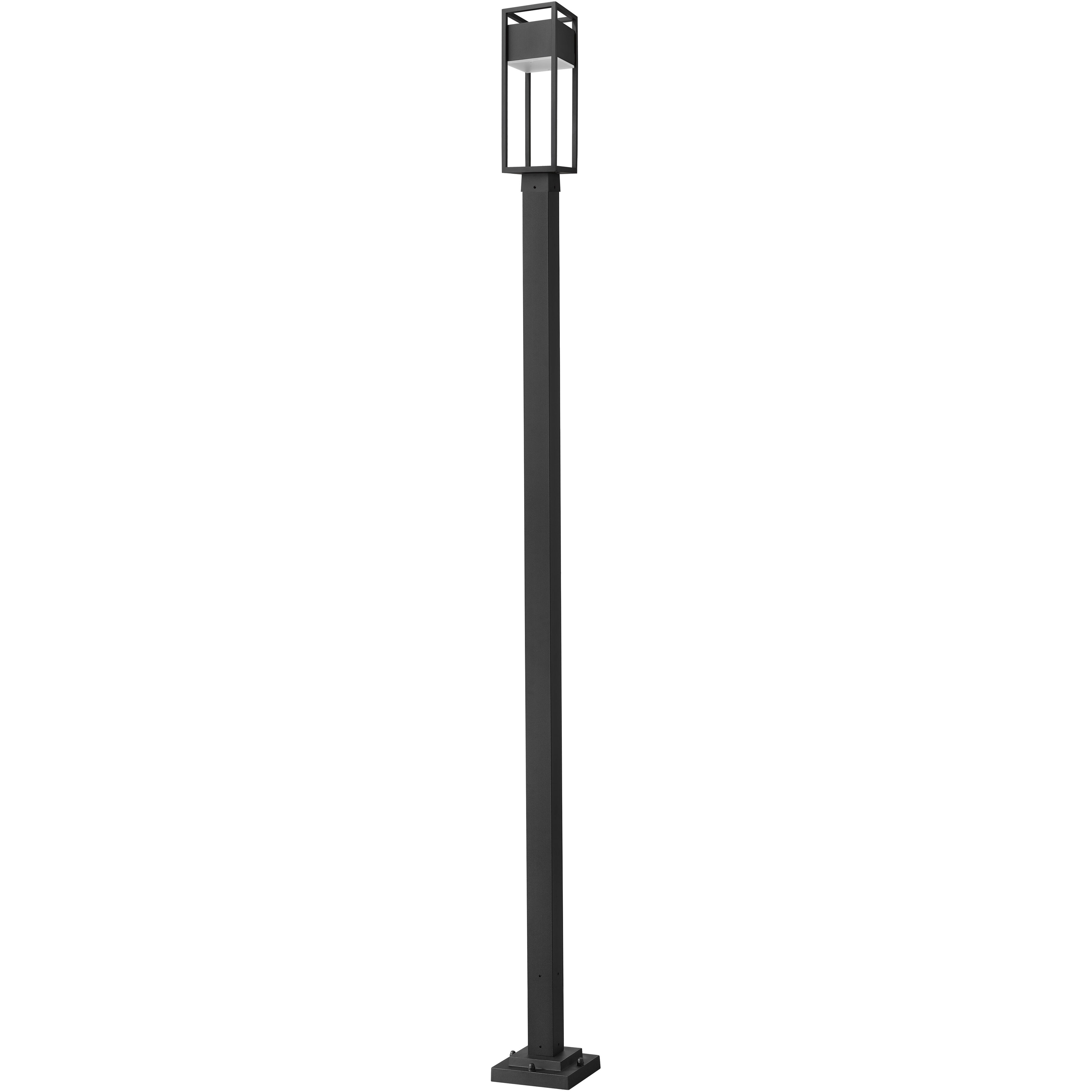 Barwick LED 113.75 inch Black Outdoor Post Mounted Fixture