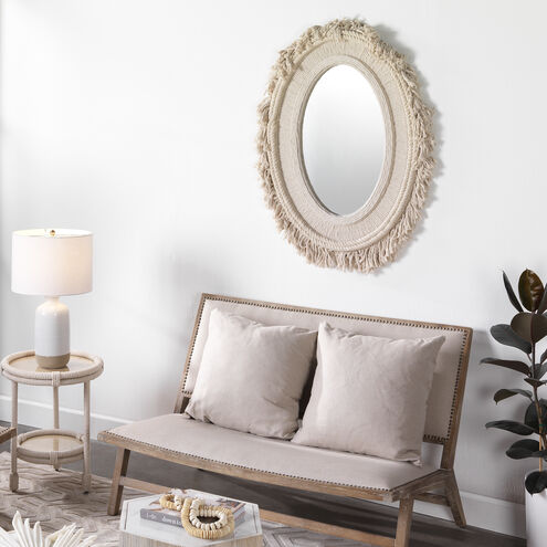 Fringe 43 X 32 inch Off White Wall Mirror