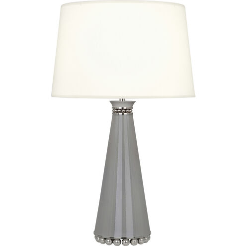 Pearl 29.38 inch 150.00 watt Smoky Taupe Table Lamp Portable Light in Polished Nickel, Fondine