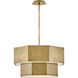 Facet 7 Light 22.25 inch Heritage Brass Chandelier Ceiling Light