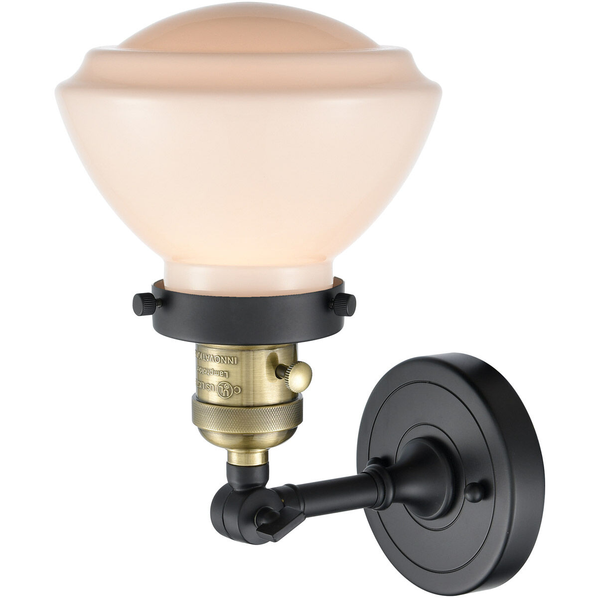 Franklin Restoration Olean LED 7 inch Black Antique Brass Sconce Wall Light, Franklin Restoration