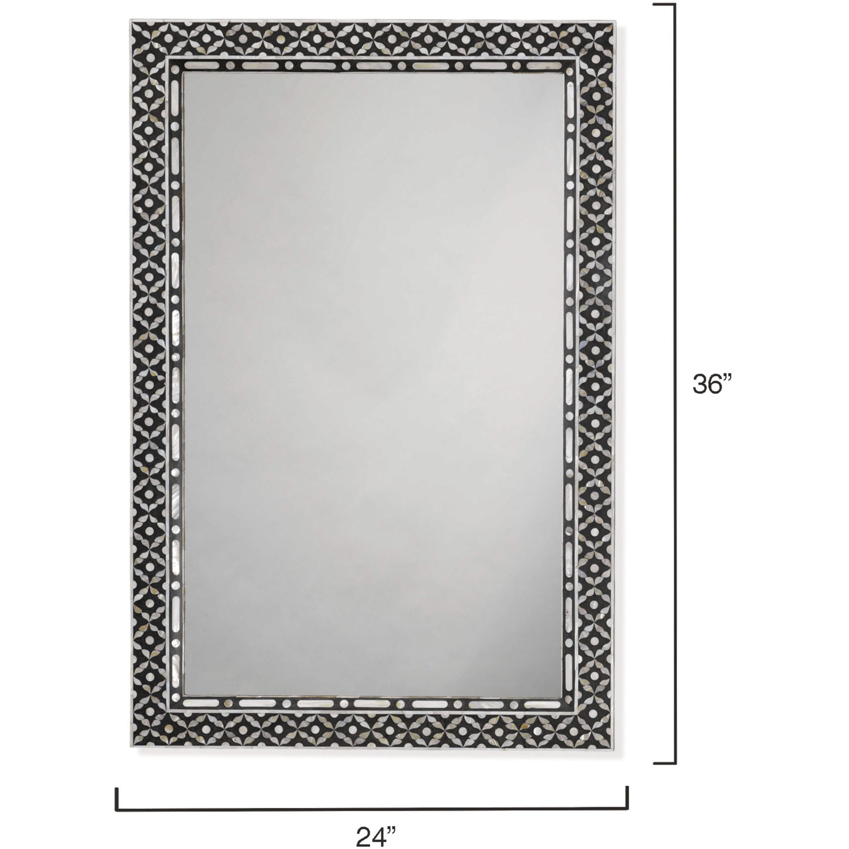 Evelyn 36 X 24 inch Black Mirror