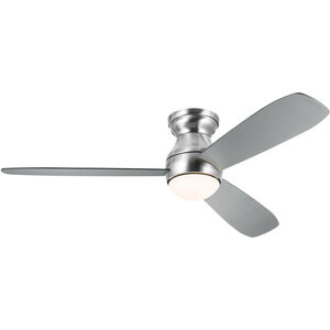 Bead 54 inch Brushed Stainless Steel with Silver Blades Ceiling Fan 