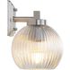Elliott 3 Light 24.5 inch Pewter Vanity Light Wall Light in Ribbed Clear