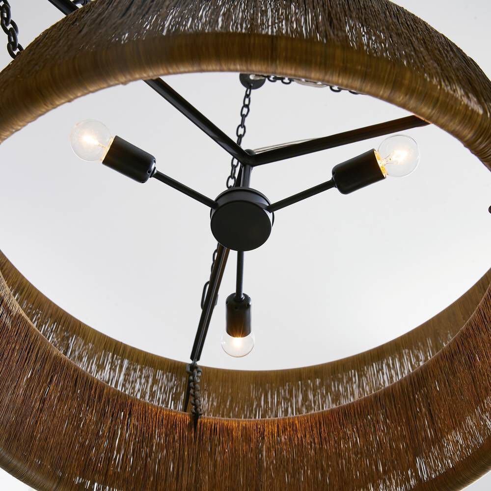 Creighton 3 Light 35 inch Vintage Brass Chandelier Ceiling Light