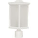 Resilience Lanterns 1 Light 15 inch Textured White Outdoor Post Mount in Textured Matte White