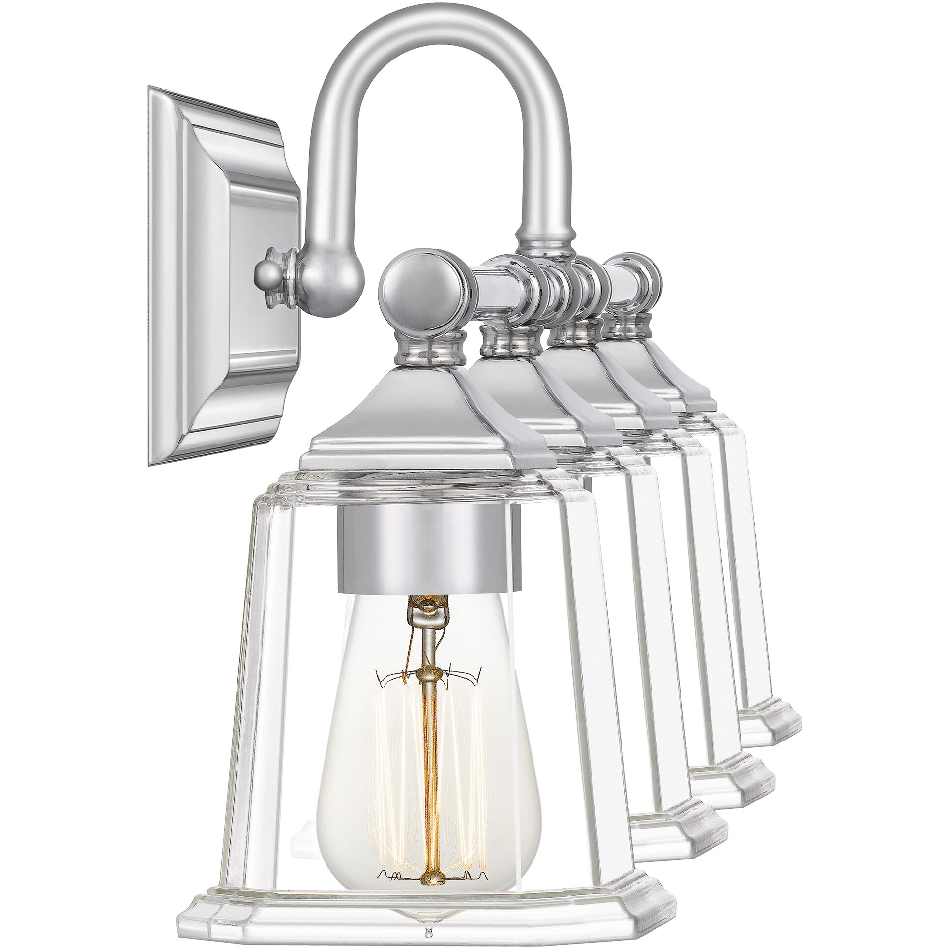 Nicholas 4 Light 31 inch Polished Chrome Bath Light Wall Light