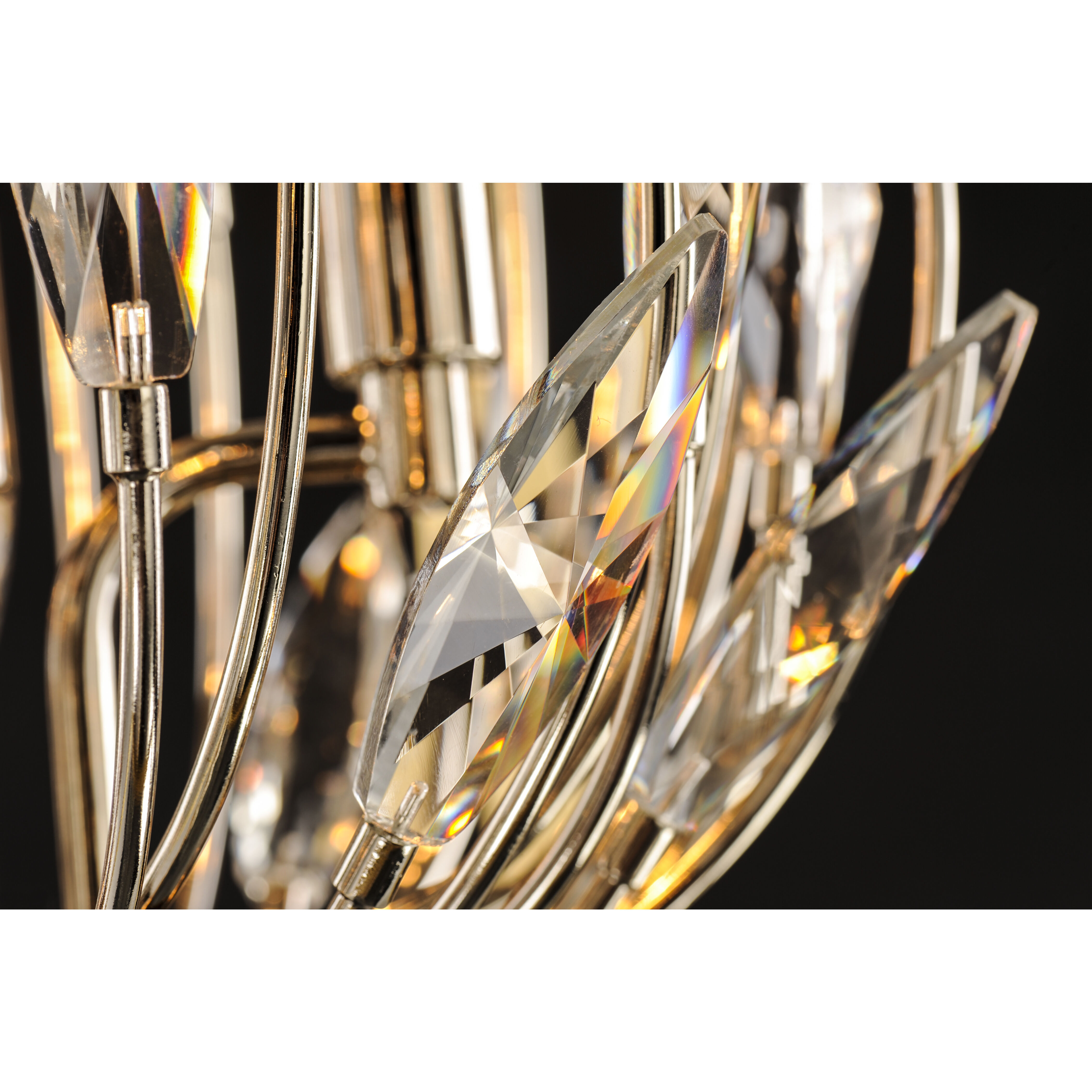 Bouquet 6 Light 24.5 inch Polished Nickel/Gold Leaf Multi-Light Pendant Ceiling Light