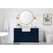 Franklin 60 X 22 X 35 inch Blue Bathroom Vanity Cabinet
