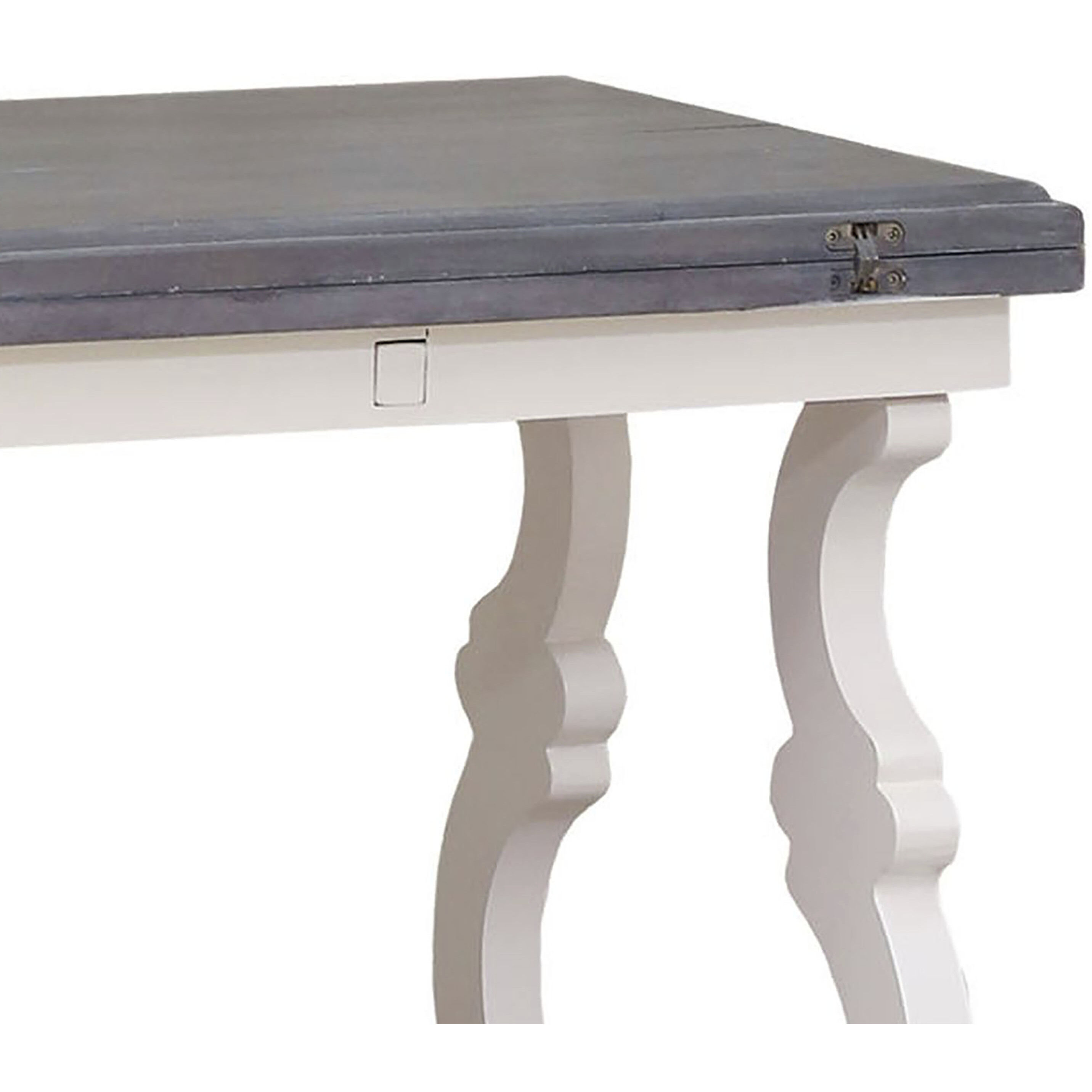 Volume 54 X 38 inch Antique White with Antique Smoke Console Table