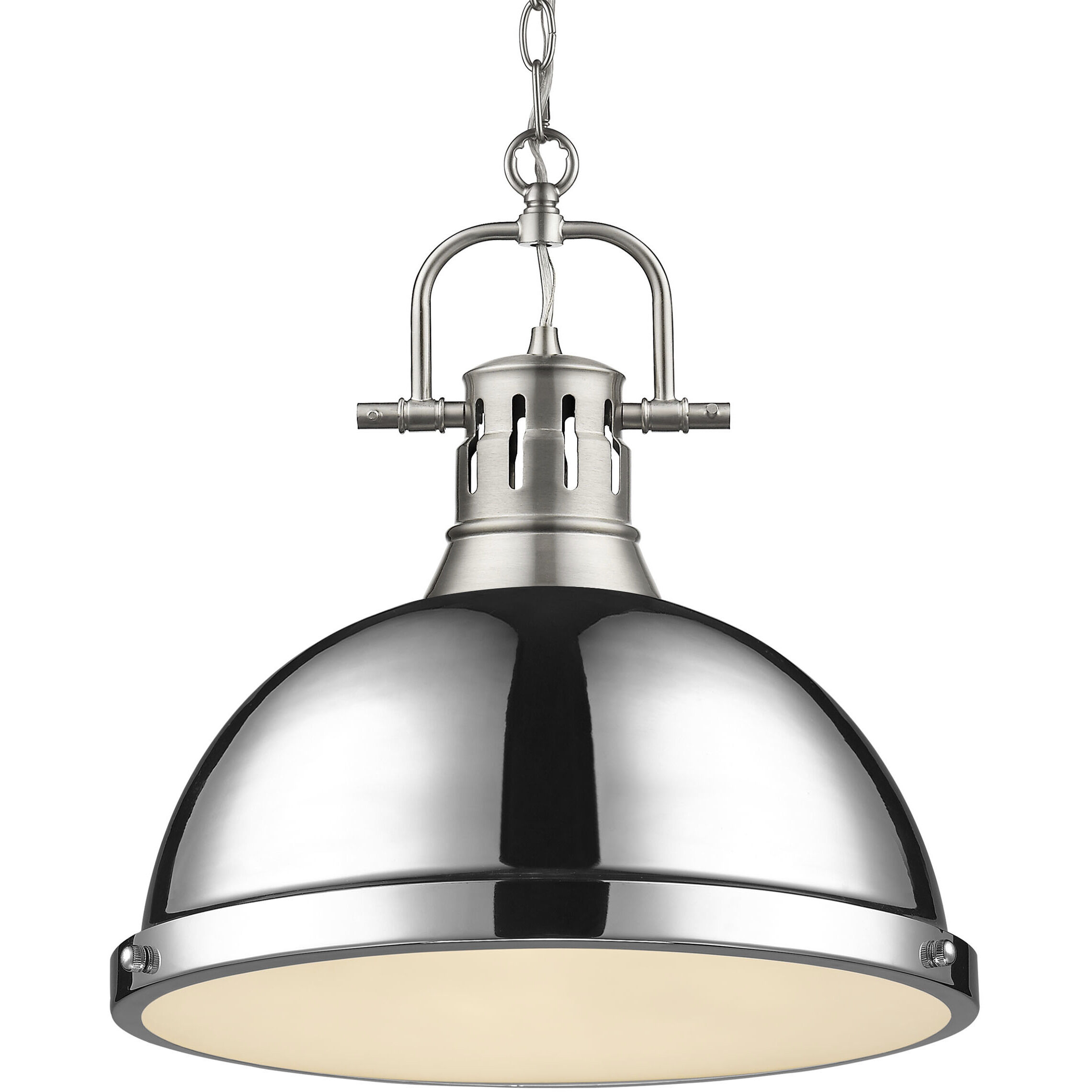Yep Duncan 1 Light 14 inch Pewter Pendant Ceiling Light in Chrome, Large